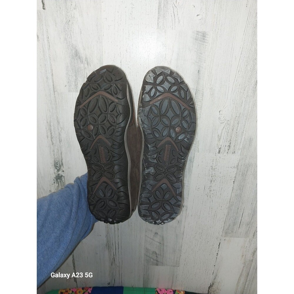 Merrell DEWBROOK MOC WATERPROOF US 10.5 Woman's Moccasin Slip On Shoe Brown - Picture 2 of 7